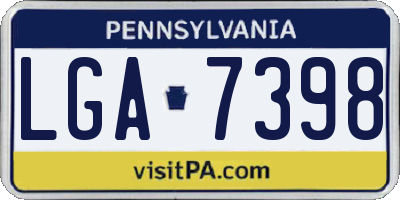 PA license plate LGA7398