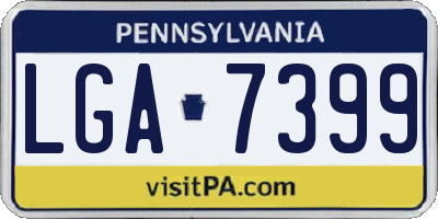 PA license plate LGA7399