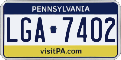 PA license plate LGA7402
