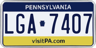 PA license plate LGA7407