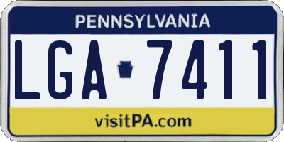 PA license plate LGA7411