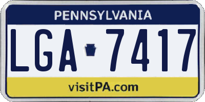 PA license plate LGA7417