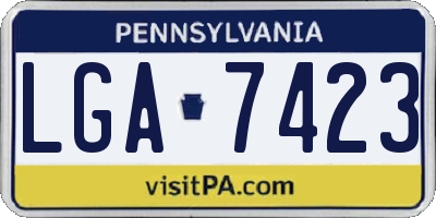 PA license plate LGA7423