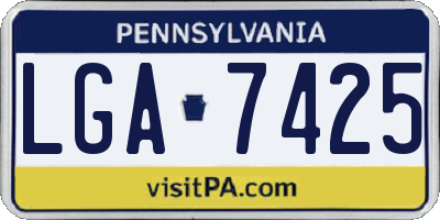 PA license plate LGA7425