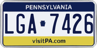 PA license plate LGA7426