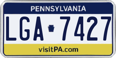 PA license plate LGA7427