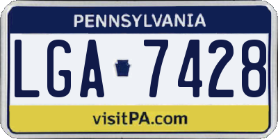PA license plate LGA7428
