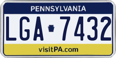 PA license plate LGA7432
