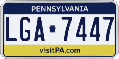 PA license plate LGA7447