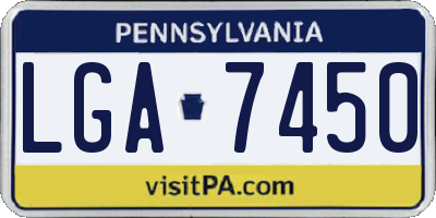 PA license plate LGA7450