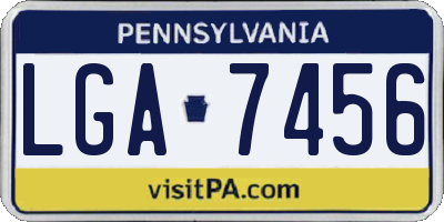PA license plate LGA7456