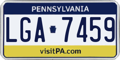PA license plate LGA7459