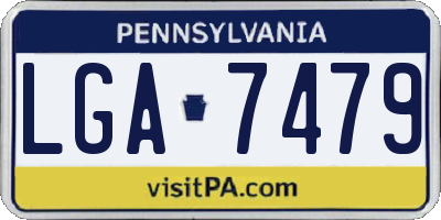 PA license plate LGA7479