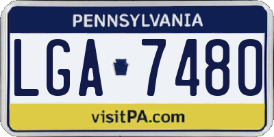 PA license plate LGA7480
