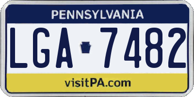 PA license plate LGA7482