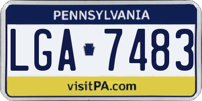 PA license plate LGA7483