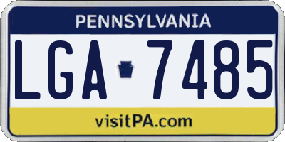 PA license plate LGA7485