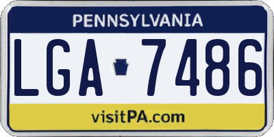 PA license plate LGA7486