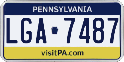 PA license plate LGA7487