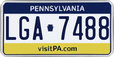 PA license plate LGA7488