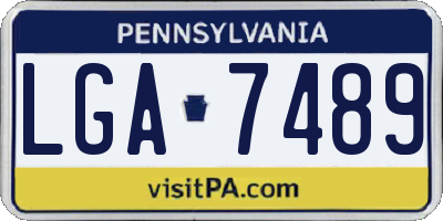PA license plate LGA7489