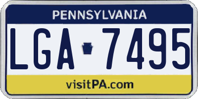 PA license plate LGA7495