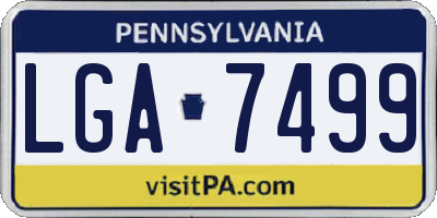 PA license plate LGA7499