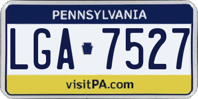 PA license plate LGA7527