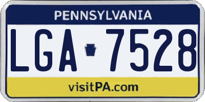 PA license plate LGA7528