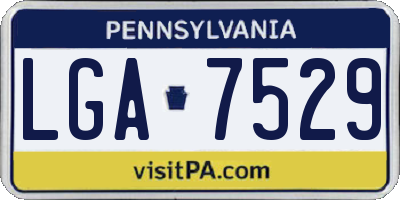 PA license plate LGA7529