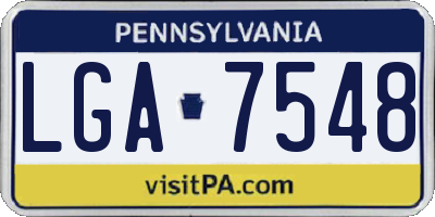 PA license plate LGA7548