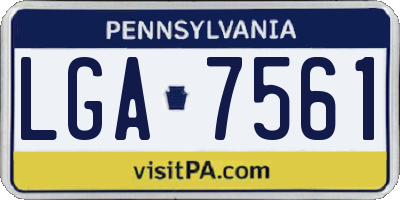 PA license plate LGA7561
