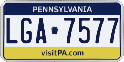 PA license plate LGA7577