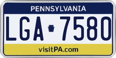PA license plate LGA7580