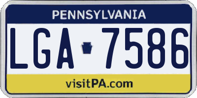 PA license plate LGA7586