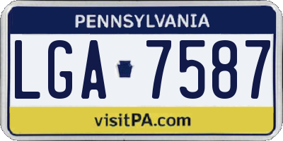 PA license plate LGA7587
