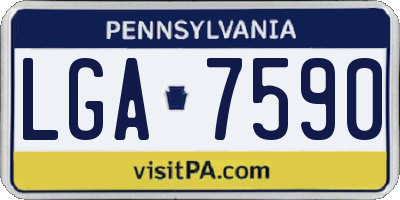 PA license plate LGA7590