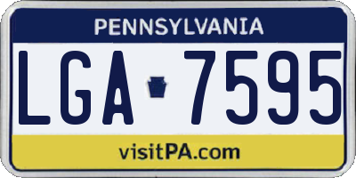 PA license plate LGA7595
