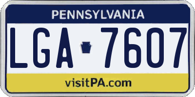 PA license plate LGA7607