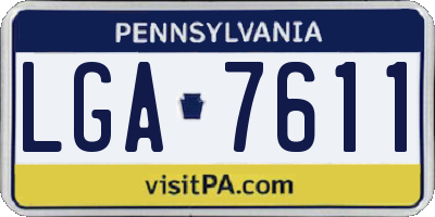 PA license plate LGA7611