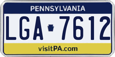 PA license plate LGA7612