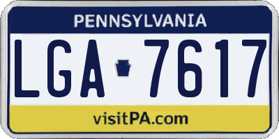 PA license plate LGA7617