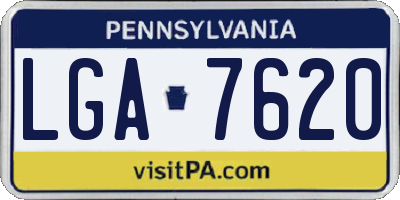 PA license plate LGA7620