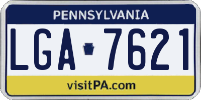 PA license plate LGA7621