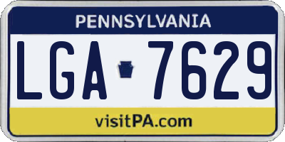 PA license plate LGA7629