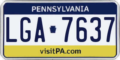 PA license plate LGA7637