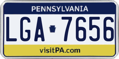 PA license plate LGA7656