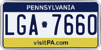 PA license plate LGA7660