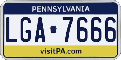 PA license plate LGA7666