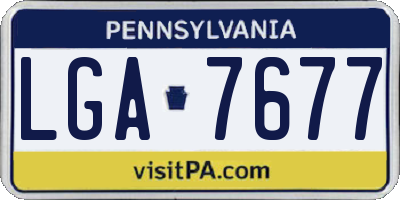 PA license plate LGA7677
